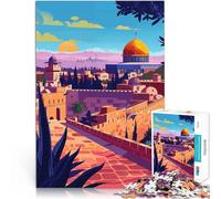 Puzzles 1000 pièces pour Adolescents Horizon de Jérusalem Jouets de Jeu pour Cadeau Familial Cadeau Amusant 38x26cm