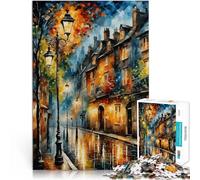 Puzzles 1000 pièces pour Adolescents Il pleut Toujours Ici Défi Difficile pour soulager Le Stress décoration Murale 38x26cm