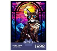 Puzzles 1000 Pièces pour Adolescents Japanese Bobtail Cat Puzzles pour Adultes Jeux De Famille Améliore La Mémoire Cadeau d'anniversaire, Cadeaux, 38x26cm/1000pcs