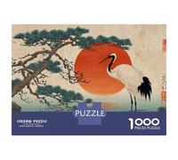 Puzzles 1000 Pièces pour Adolescents Japanese Crane Painting Puzzles pour Adultes - Décoration Murale - Analyse Et Logique - Stimule Le Cerveau 70x50cm/1000pcs