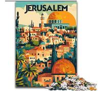Puzzles 1000 pièces pour Adolescents, Jérusalem Golden Glow, stimulent Le Cerveau, stimulent la Patience et améliorent la mémoire 26x38cm