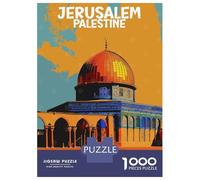 Puzzles 1000 Pièces pour Adolescents Jerusalem Paestine Puzzle pour Adultes Jeux Amusants Améliore La Mémoire Cadeaux d'anniversaire Et Originaux 52x38cm/1000pcs