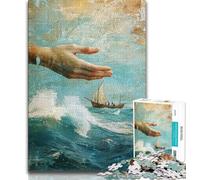 Puzzles 1000 pièces pour Adolescents, Jésus Art 1000 pièces pour Adultes, Jeu Familial éducatif adapté à la décoration de Bureau (Taille 38x26cm)