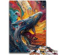Puzzles 1000 pièces pour Adolescents Jeu de Famille de Baleines mystérieuses Soulagement du Stress Défi Difficile Convient aux Couples 26x38cm