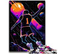 Puzzles 1000 pièces pour Adolescents, Jeu éducatif de tir d'astronaute, de Basket-Ball, de défi, décoration Murale, Cadeaux Uniques pour Anniversaire et Noël, 50x75cm