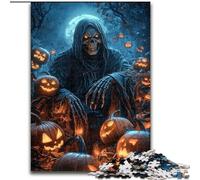 Puzzles 1000 pièces pour Adolescents, Jeu éducatif en Famille, Squelette d'halloween, décoration Murale, Cadeaux d'anniversaire et de Noël Uniques (Taille 50x75cm)