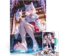 Puzzles 1000 pièces pour Adolescents Jeune Fille du sanctuaire masquée par Le Renard Défi Difficile Œuvre d'art 38x26cm