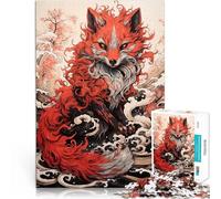 Puzzles 1000 pièces pour Adolescents Jeune Renard Roux Jouet éducatif intellectuel décompressant Jeu de défi Unique 52x38cm