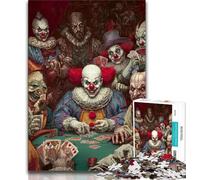 Puzzles 1000 pièces pour Adolescents Joker Jouant au Poker Puzzle 1000 pièces Jouet éducatif Anti-Stress Cadeaux pour Amis et Famille 26x38cm