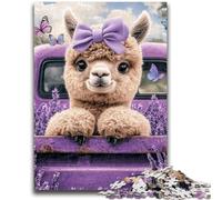 Puzzles 1000 pièces pour Adolescents, Jouets en alpaga Lavande, Jeux éducatifs, Anti-Stress, Interaction Parent-Enfant, pour Les 14 Ans et Plus, 26x38cm