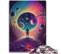 Puzzles 1000 pièces pour Adolescents, Jouets psychédéliques, Jeux éducatifs, Anti-Stress, Interaction Parent-Enfant, à partir de 14 Ans, 26x38cm