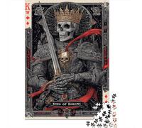 Puzzles 1000 Pièces pour Adolescents King of Demons Playing Card Art Puzzles pour Adultes - Décoration Murale - Analyse Et Logique - Stimule Le Cerveau 38x26cm/1000pcs