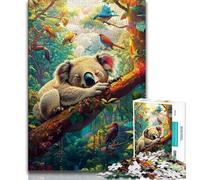 Puzzles 1000 pièces pour Adolescents Koala endormi pour Adultes Jeu éducatif défi Jouet à Offrir en Cadeau à Toute la Famille 26x38cm
