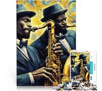 Puzzles 1000 pièces pour Adolescents La Magie du Jazz 10 Jeux éducatifs Décoration d'intérieur Bon Cadeau 52x38cm