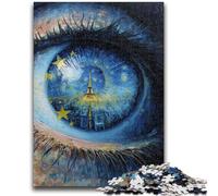 Puzzles 1000 pièces pour Adolescents La Tour Eiffel dans Les Yeux, Jouets addictifs pour la décoration de la Maison (75x50cm)