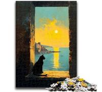 Puzzles 1000 pièces pour Adolescents Labrador sous Le Ciel Nocturne pour Les 14 Ans et Plus Défi éducatif Activités Amusantes à la Maison, Cadeaux d'anniversaire, Cadeaux de Voyage 50x75cm