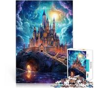 Puzzles 1000 pièces pour Adolescents Le château Entraînez Votre Cerveau et Vos Mains avec Affiche et Feuille de Questions correspondantes 38x26cm