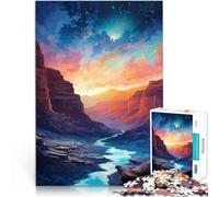 Puzzles 1000 pièces pour Adolescents Le Grand Canyon vu d'en Bas Jeu de Casse-tête avec des pièces de Formes aléatoires entièrement imbriquées 75x50cm