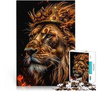 Puzzles 1000 pièces pour Adolescents Le majestueux Roi Lion Jeu Familial Anti-Stress Défi Difficile décoration Murale 52x38cm