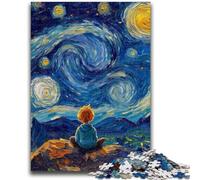 Puzzles 1000 pièces pour Adolescents Le Petit Prince du Ciel Nocturne Un défi à compléter, mais Amusant et Humoristique Cadeaux d'anniversaire et Cadeaux Uniques 26x38cm