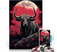Puzzles 1000 pièces pour Adolescents Le Taureau et la Lune Jouet éducatif intellectuel décompressant Décoration Parfaite 52x38cm