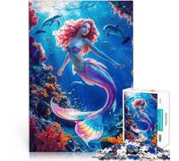 Puzzles 1000 pièces pour Adolescents L'Enchantement de la Sirène Jouets Anti-Stress est idéal comme Cadeau pour Toute la Famille 75x50cm