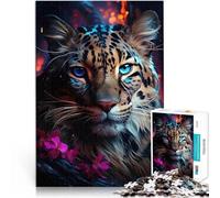 Puzzles 1000 pièces pour Adolescents Léopard céleste Jouets de Divertissement Familial est idéal comme Cadeau pour Toute la Famille 38x26cm