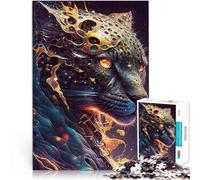 Puzzles 1000 pièces pour Adolescents Léopard Guépard Jaguars Jeu Familial Anti-Stress Défi Difficile Œuvre d'art 75x50cm
