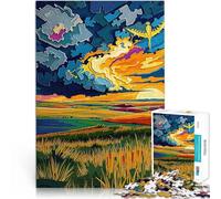 Puzzles 1000 pièces pour Adolescents Les Grandes Plaines - Horizon sans Fin Impossible Convient pour la décoration de Bureau 75x50cm