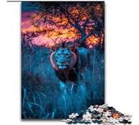Puzzles 1000 pièces pour Adolescents Lion d'Afrique, Jeu Familial Anti-Stress, défi Difficile, Une œuvre d'art pour Les 14 Ans et Plus (Taille 26x38cm)