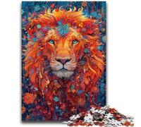 Puzzles 1000 pièces pour Adolescents, Lion psychédélique, Jouets éducatifs, décoration intérieure Unique et Cadeaux pour Les 14 Ans et Plus, 50x75cm