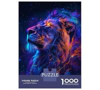 Puzzles 1000 Pièces pour Adolescents Lion Space Animal Puzzle Adulte Jouet Décoration Murale Vacances À La Maison Tuer Le Temps Aider À Stimuler Le Cerveau 70x50cm/1000pcs