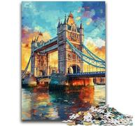 Puzzles 1000 pièces pour Adolescents London Bridge, Jouets éducatifs, décoration intérieure Unique et Cadeaux pour Les 14 Ans et Plus, 50x75cm