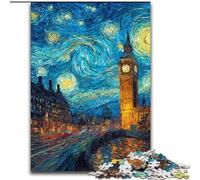 Puzzles 1000 pièces pour Adolescents Londres sous Le Ciel Nocturne, pour Les 14 Ans et Plus Un Jeu Stimulant à Offrir à Toute la Famille et aux Amis (Taille 26x38cm)