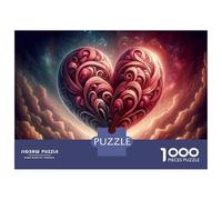 Puzzles 1000 Pièces pour Adolescents Love Heart Decorations for Home Puzzles pour Adultes, Jouets Anti-Stress, Analyse Et Logique, Cadeau d'anniversaire, Cadeaux, 52x38cm/1000pcs