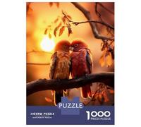 Puzzles 1000 Pièces pour Adolescents Lovebird in Tree at Sunset Puzzles pour Adolescents, Jouets, Décoration Murale, Cadeaux pour Femmes, Cadeau d'anniversaire, Cadeaux, 52x38cm/1000pcs