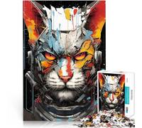 Puzzles 1000 pièces pour Adolescents Machine à Chat Cyborg Jouets éducatifs d'apprentissage Collection d'artistes, Beaux-Arts 75x50cm