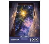 Puzzles 1000 Pièces pour Adolescents Magical Forest View Through Window Puzzles pour Adolescents - Jeux Relaxants Et Anti-Stress - Idéal comme Cadeau pour Toute La Famille 70x50cm/1000pcs