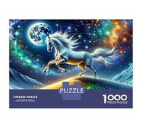 Puzzles 1000 Pièces pour Adolescents Magical Horse Night Sky Puzzles pour Adolescents, Jouets, Décoration Murale, Cadeaux pour Femmes, Cadeau d'anniversaire, Cadeaux, 52x38cm/1000pcs