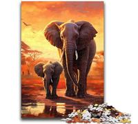 Puzzles 1000 pièces pour Adolescents Magnifiques éléphants colorés, 1000 pièces pour Adolescents, Jouets éducatifs, Jeux familiaux, Anniversaires et Cadeaux Uniques (50x75cm)