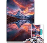 Puzzles 1000 pièces pour Adolescents Magnifiques Montagnes et Lacs Jeu Stimulant idéal comme Cadeau pour Toute la Famille (Taille 75x50cm)