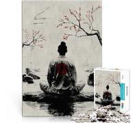 Puzzles 1000 pièces pour Adolescents Méditation Zen dans la Nature Jeux éducatifs Jouets DIY Œuvre d'art 38x26cm