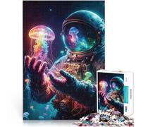 Puzzles 1000 pièces pour Adolescents Méduse de la Galaxie Spatiale Analyse et logique Activités Amusantes à la Maison, Cadeaux d'anniversaire, Cadeaux de Voyage, 50x70cm