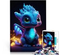 Puzzles 1000 pièces pour Adolescents Mignon bébé Dragon Jouet éducatif d'apprentissage Jeu éducatif pour Anniversaire, Noël 38x52cm