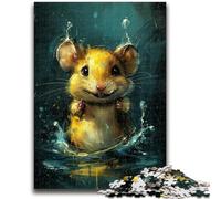 Puzzles 1000 pièces pour Adolescents, Mignonne Petite Souris Jaune, activités familiales Amusantes à la Maison, Cadeau d'anniversaire, Cadeaux de Voyage, pour Les Enfants de 14 Ans et Plus, 38x26cm
