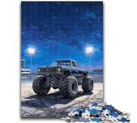 Puzzles 1000 pièces pour Adolescents Monster Truck psychédélique Anti-Stress Défi Difficile Chaque pièce est Unique - Jeu Familial Amusant et Stimulant 50x75cm