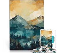 Puzzles 1000 pièces pour Adolescents Montagnes de la forêt Sombre Jeux Jouets Cadeaux est idéal comme Cadeau pour Toute la Famille 38x26cm