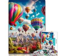 Puzzles 1000 pièces pour Adolescents, montgolfières colorées, stimulent Le Cerveau, Jouets addictifs pour cultiver la Patience, décoration Parfaite (75x50cm)