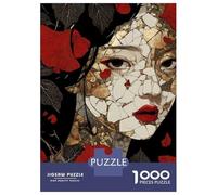Puzzles 1000 Pièces pour Adolescents Mosaic Woman Japanese Puzzles pour Adolescents, Jouets Anti-Stress, Difficile, Excellent Cadeau pour Les Jeux 70x50cm/1000pcs
