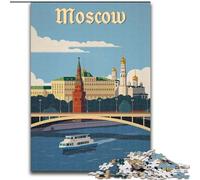 Puzzles 1000 pièces pour Adolescents Moscou, Aide Le Cerveau à exercer des Jouets addictifs pour cultiver la Patience, décoration Parfaite 50x75cm